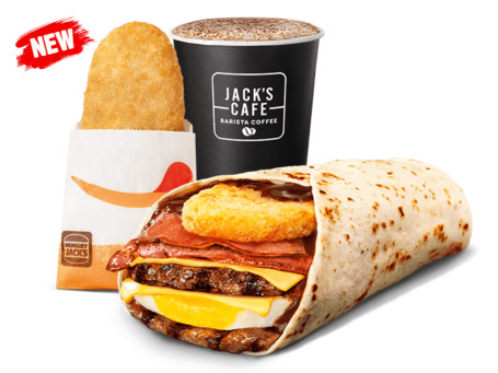 Mega Bbq Brekky Wrap (3860 Kj)
