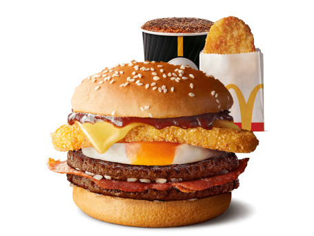 Big Brekkie Burger Meal (3280 Kj)