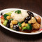 Beancurd, Mushroom Vegetables On Rice