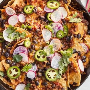 Fem Bönor Chili Helt Laddade Nachos