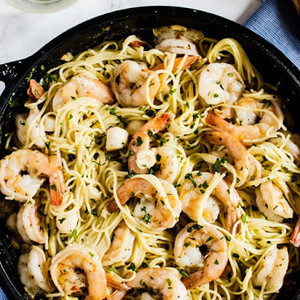 Garnelen Jakobsmuscheln Scampi