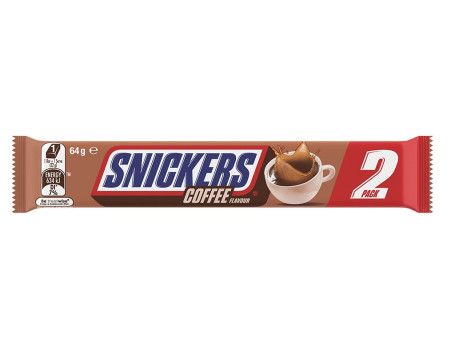 Snickers Coffee Twin Pack Barretta Di Cioccolato 64G