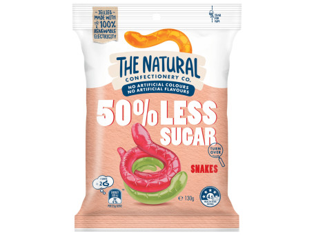 The Natural Confec. Co 50% Mindre Socker Ormar 130G