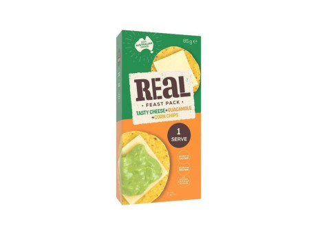 Real Feast Smaklig Ost, Guacamole Majschips 85G
