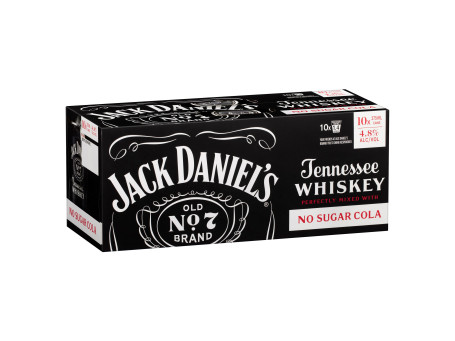 Jack Daniels No Sugar Cola Lattina 375Ml 10Pk X 10 Pack