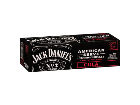 Jack Daniels American Serve Cola Lattina 250Ml 10Pk X 10 Pack