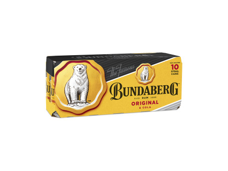 Lata Bundaberg Rum Cola 10X375Ml