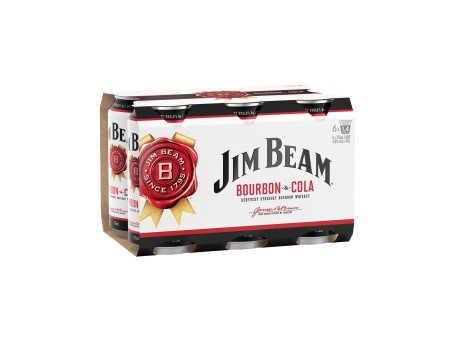 Jim Beam White Label Cola Lattina 6X375Ml