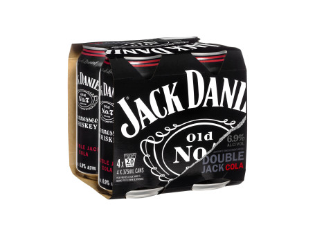 Jack Daniels Double Jack Cola Lattine 4X375Ml
