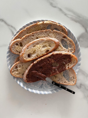 Toast Con Crema Spalmabile