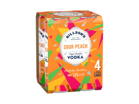 Billsons Vodka Sour Peach Lattina 4X355Ml
