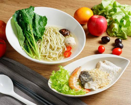 普羅旺斯黃金斑鮮蔬麵加贈小沙拉