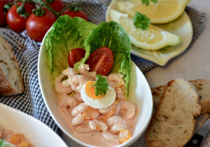 Crevettes À La Sauce Au Homard