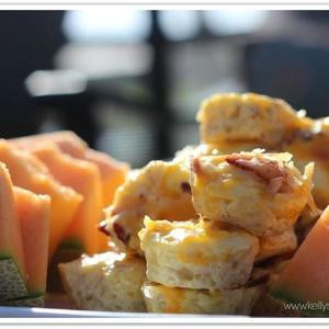 Bocconcini Di Frittata Di Bacon E Formaggio Cheddar