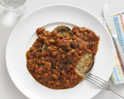 Fagioli Su Pane Tostato