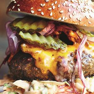 Hamburger Di Fette Di Formaggio