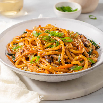Fideos Salteados Con Verduras