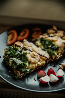 Räklor Och Grönsaker