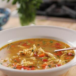 Kyckling- Och Ris Soppa